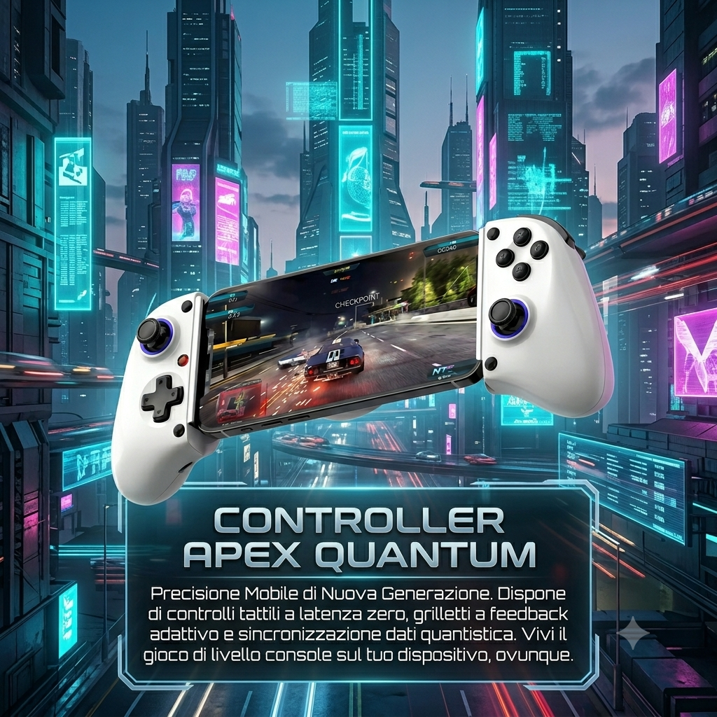 Controller Mobile Multi-Piattaforma: Compatibile con Android, iOS, Switch, PC e PS4