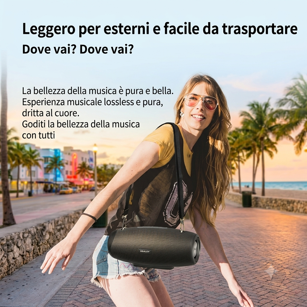 Altoparlante Bluetooth da 60W con Volume da Stadio