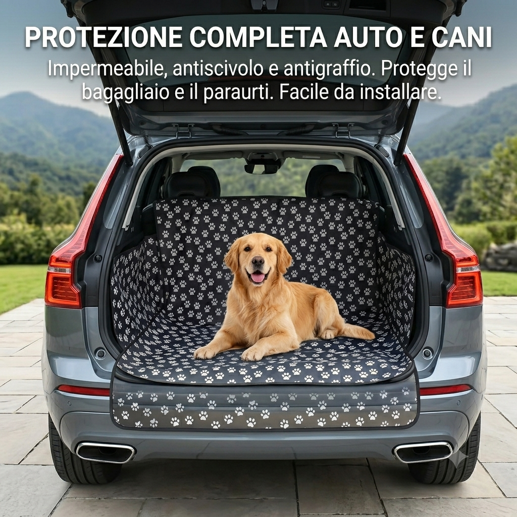 Telo Protezione Bagagliaio Auto per Cani – Impermeabile e Antigraffio