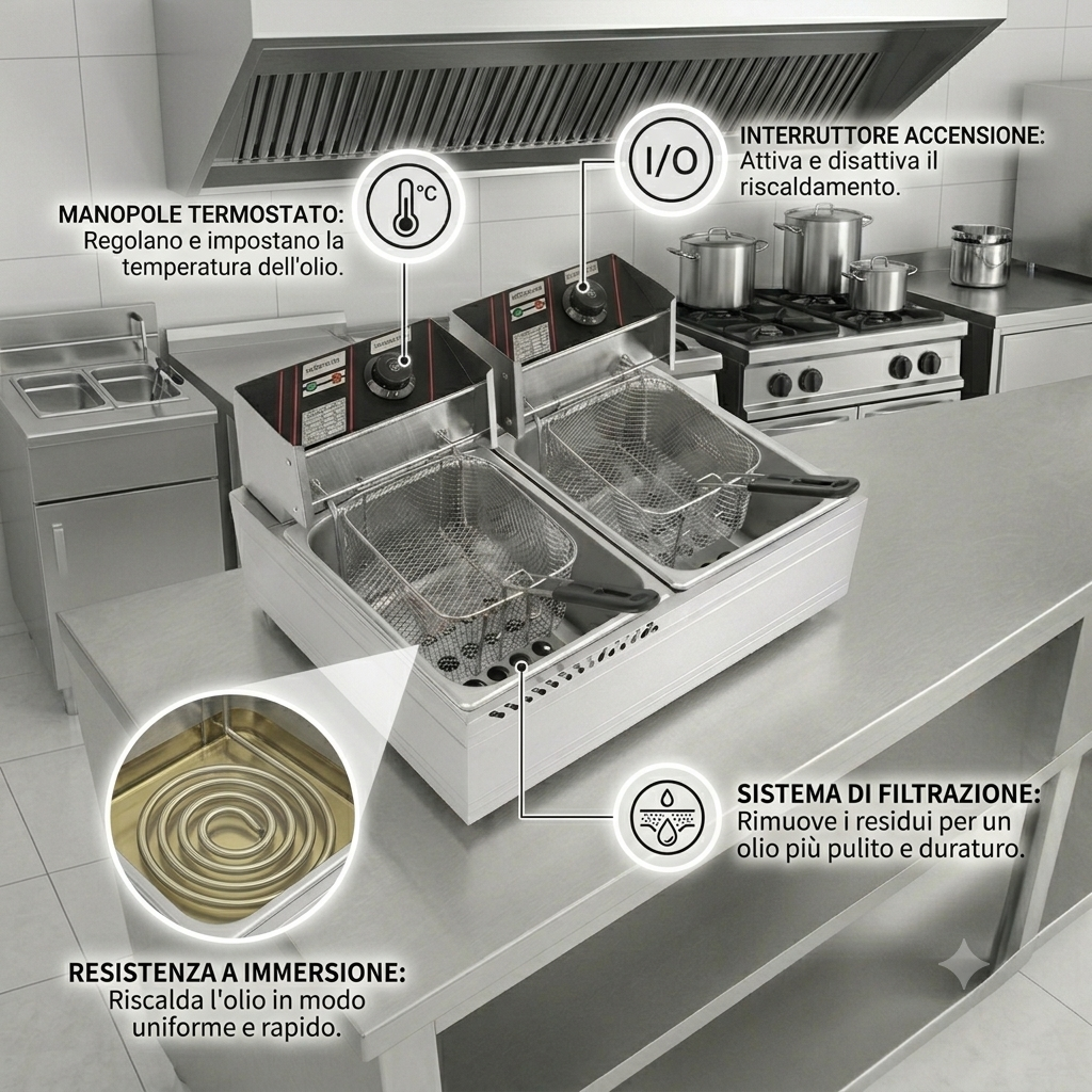 Friggitrice elettrica da 12L