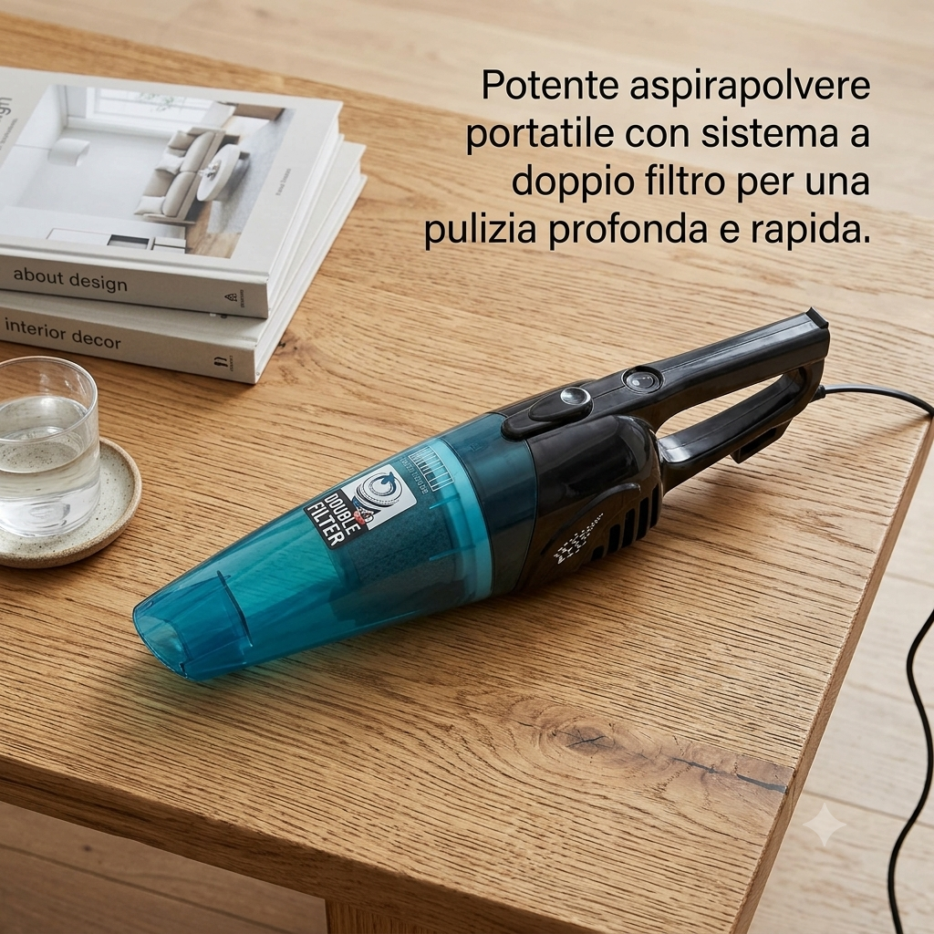 Aspirapolvere con filo e accessori, Blu