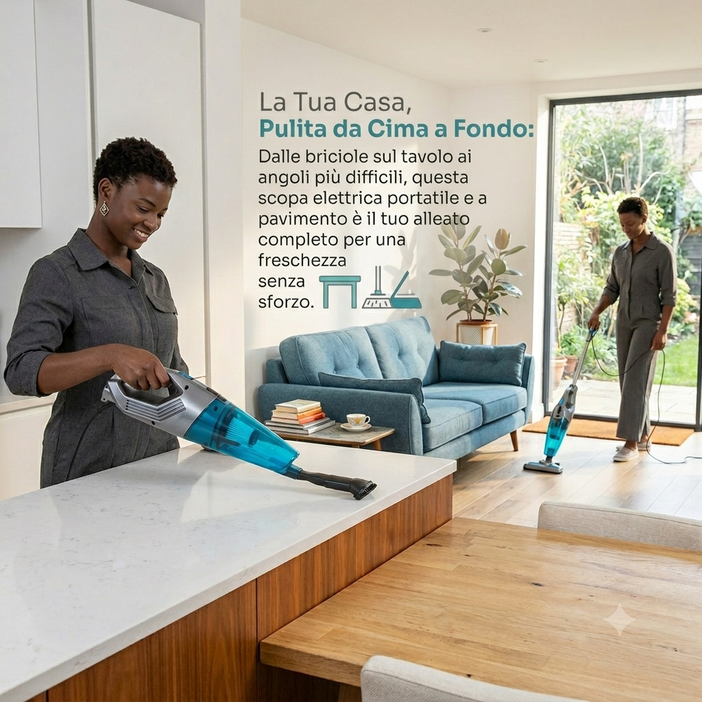 Aspirapolvere con filo e accessori, Blu