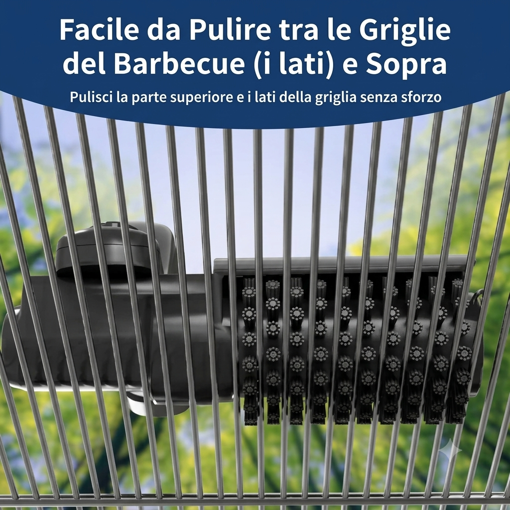Spazzola Elettrica per Barbecue a 3 Velocità
