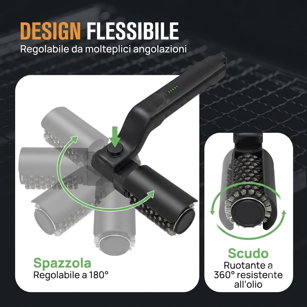 Spazzola Elettrica per Barbecue a 3 Velocità
