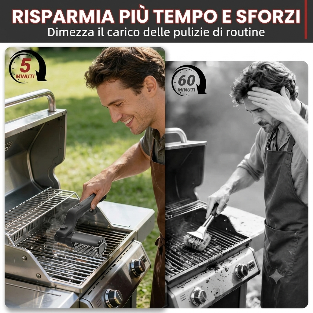 Spazzola Elettrica per Barbecue a 3 Velocità
