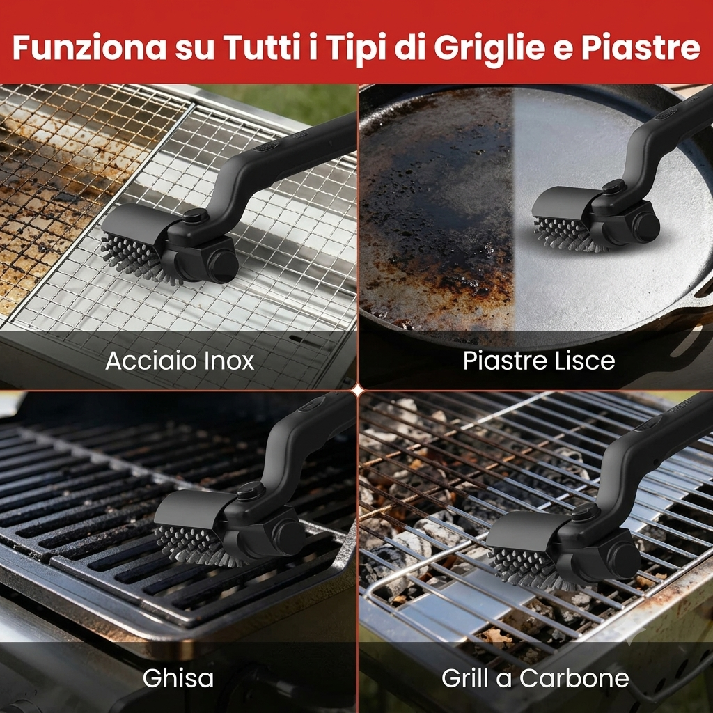 Spazzola Elettrica per Barbecue a 3 Velocità