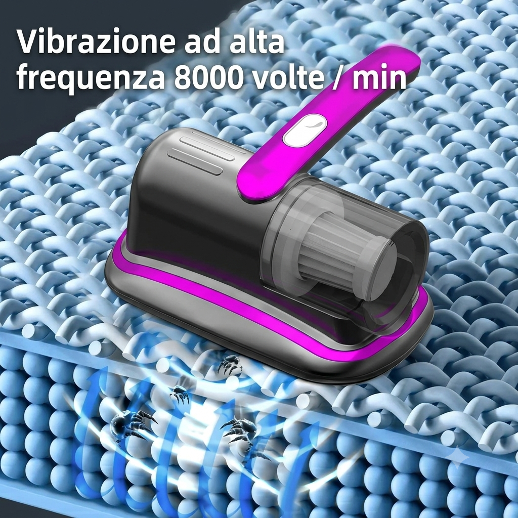 Aspirapolvere Portatile Senza Fili per Materassi con Luce UV-C