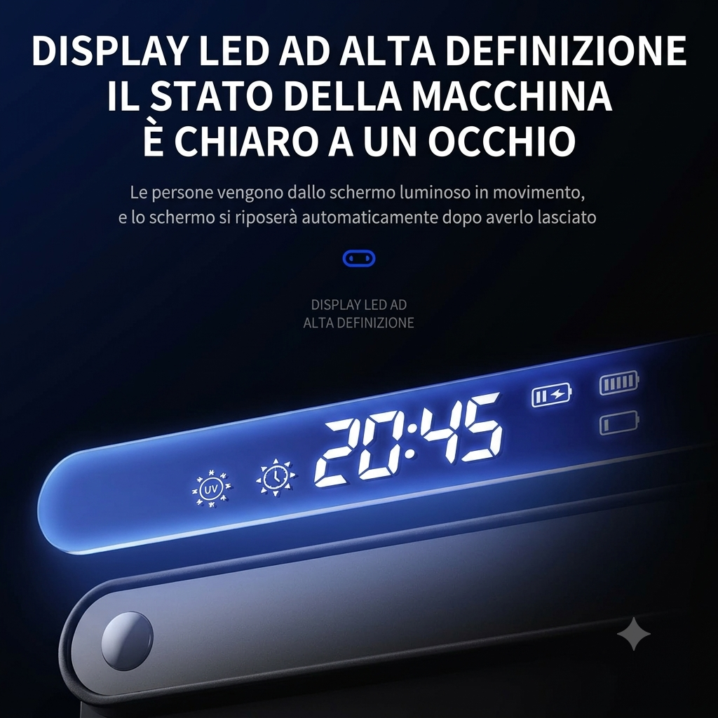 Portaspazzolino Smart con Sterilizzatore UV e Dispenser di Dentifricio.