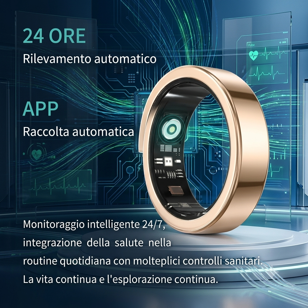 Anello Intelligente con Custodia di Ricarica da Donna