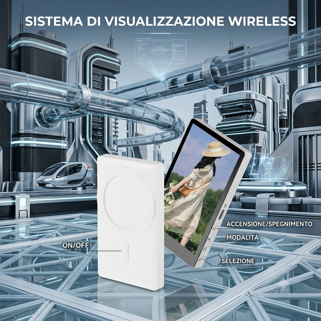 Monitor Selfie Magnetico Wireless per Smartphone