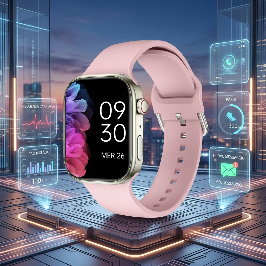 Nuovo Smartwatch con Schermo HD da 1,83 pollici - Monitoraggio del Sonno e della Salute, Chiamate Bluetooth e Modalità Multi-Sport