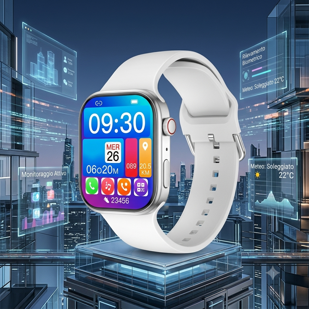 Nuovo Smartwatch con Schermo HD da 1,83 pollici - Monitoraggio del Sonno e della Salute, Chiamate Bluetooth e Modalità Multi-Sport