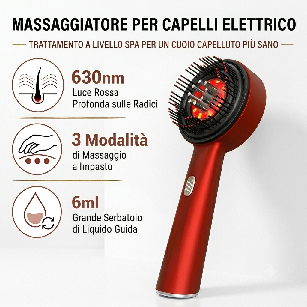 Spazzola massaggiante per cuoio capelluto