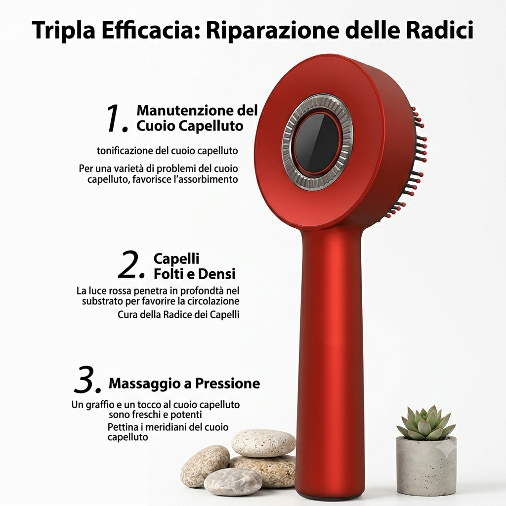 Spazzola massaggiante per cuoio capelluto