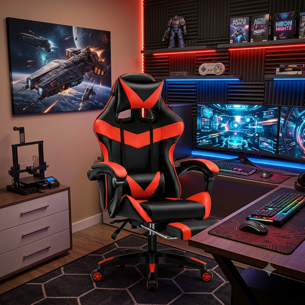 Sedia da Ufficio e da pc  Ergonomica, Reclinabile e Regolabile in Altezza.