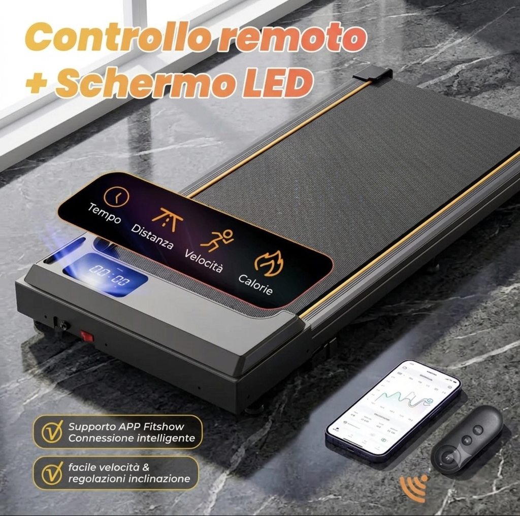 FT31: Tapis Roulant Smart per Casa e Ufficio con Display LED e Telecomando