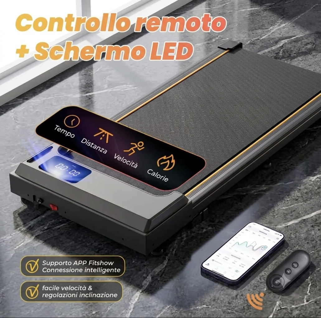 FT31: Tapis Roulant Smart per Casa e Ufficio con Display LED e Telecomando