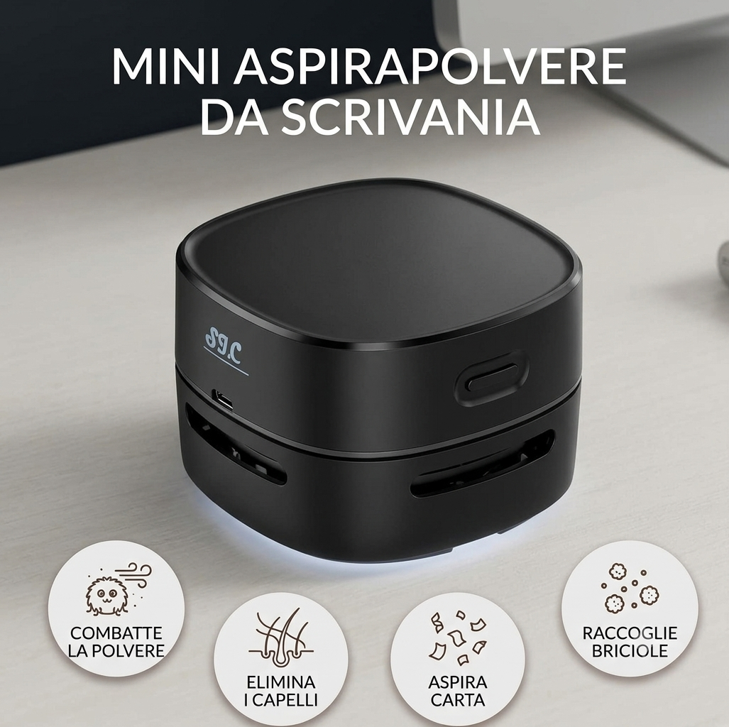 Mini aspirapolvere da scrivania