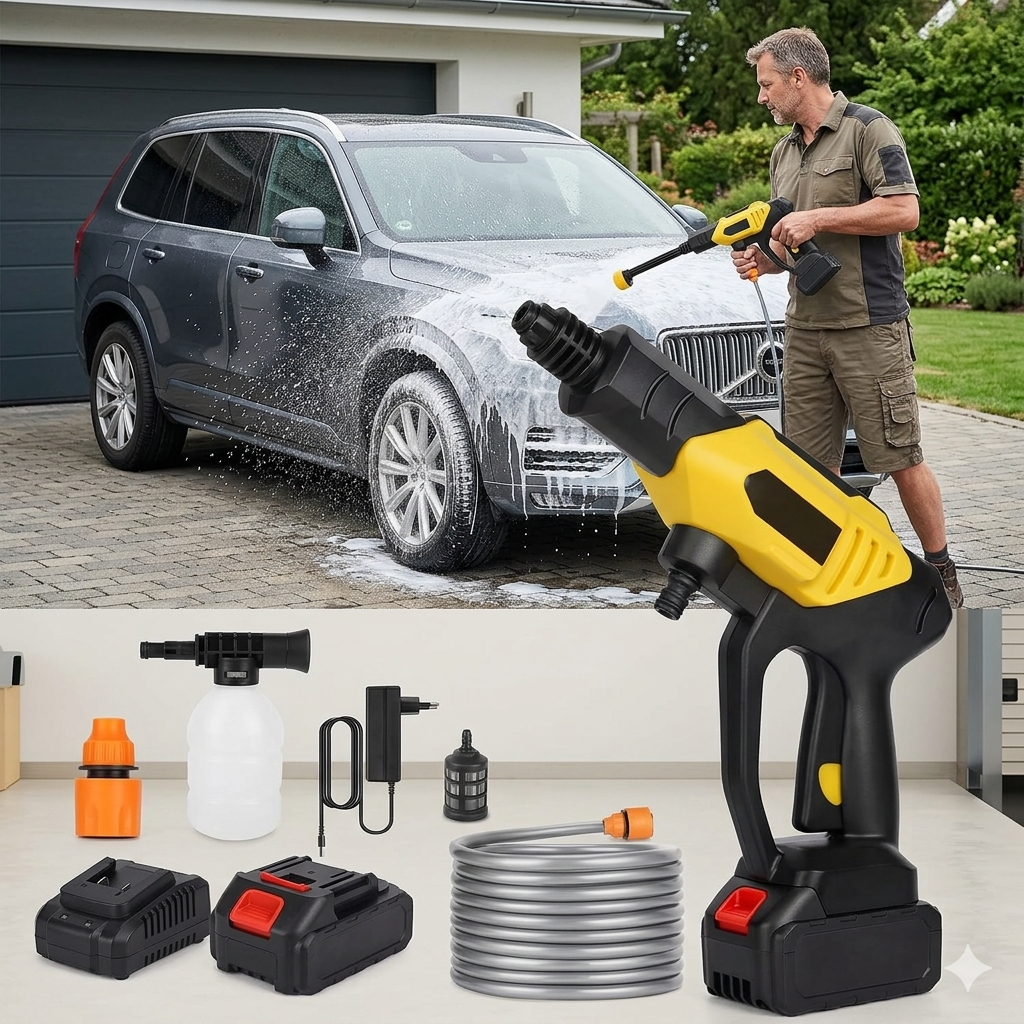 Idropulitrice a Batteria Multifunzione – Kit Completo per Pulizia Professionale