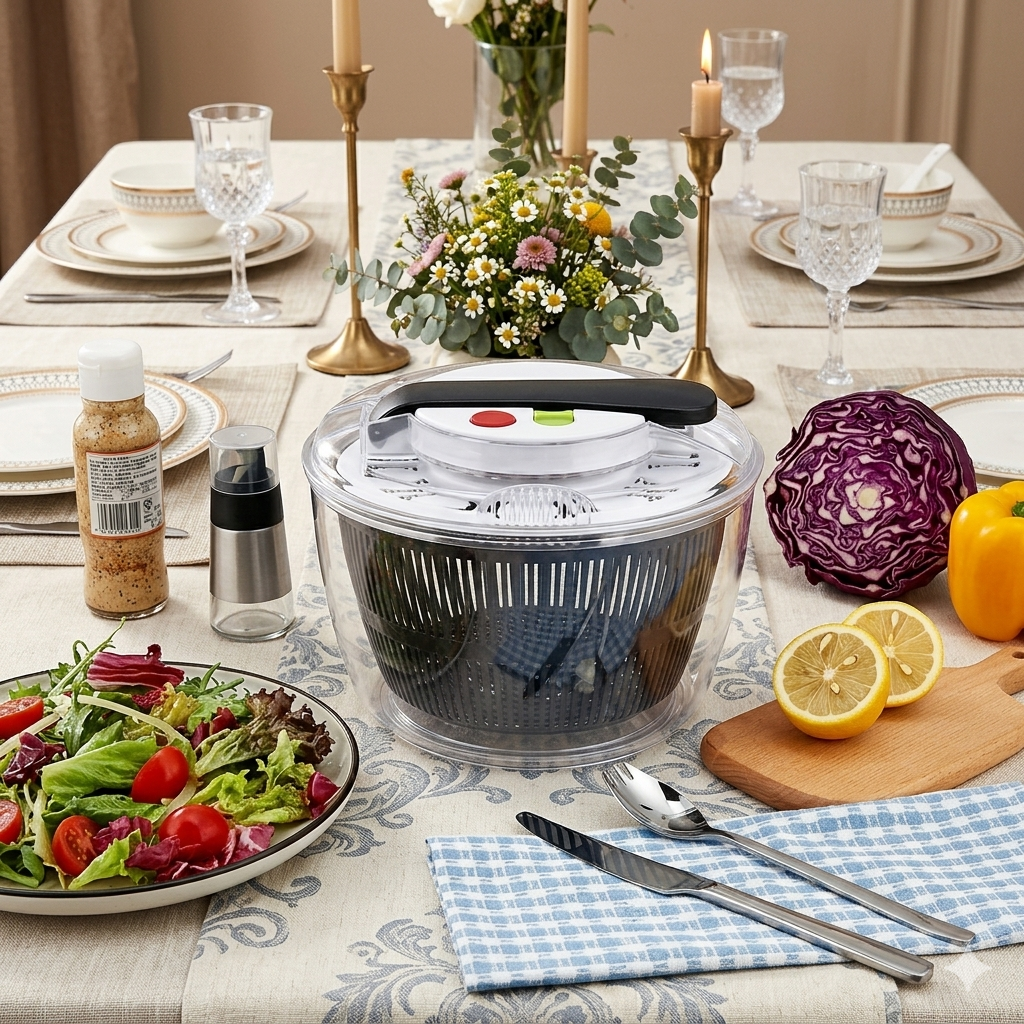 Centrifuga per Insalata Multifunzione - Scolatutto Prodigioso per la Cucina di Casa