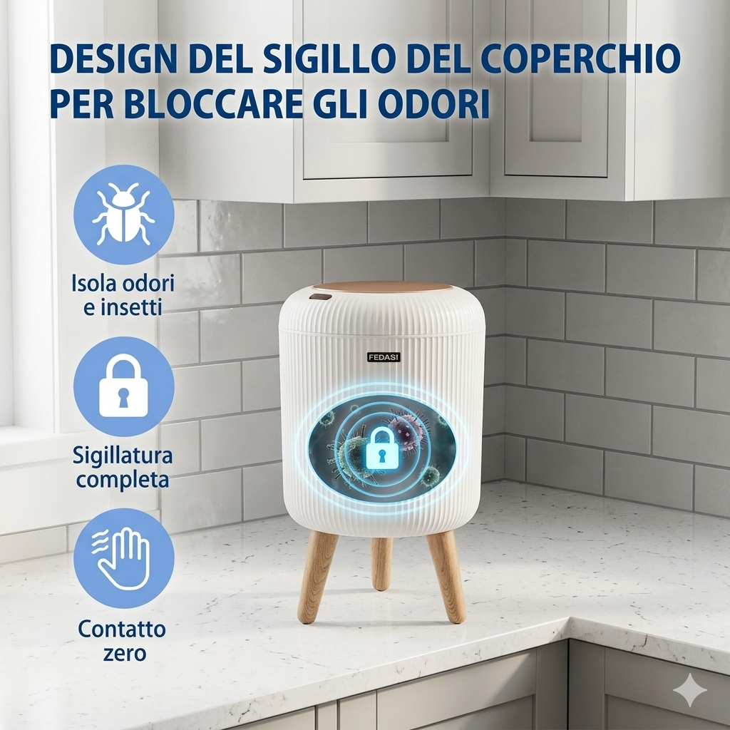 Pattumiera Automatica con Sensore da 10L -