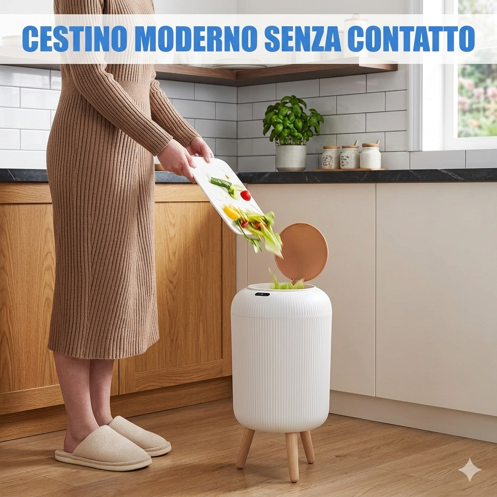 Pattumiera Automatica con Sensore da 10L -