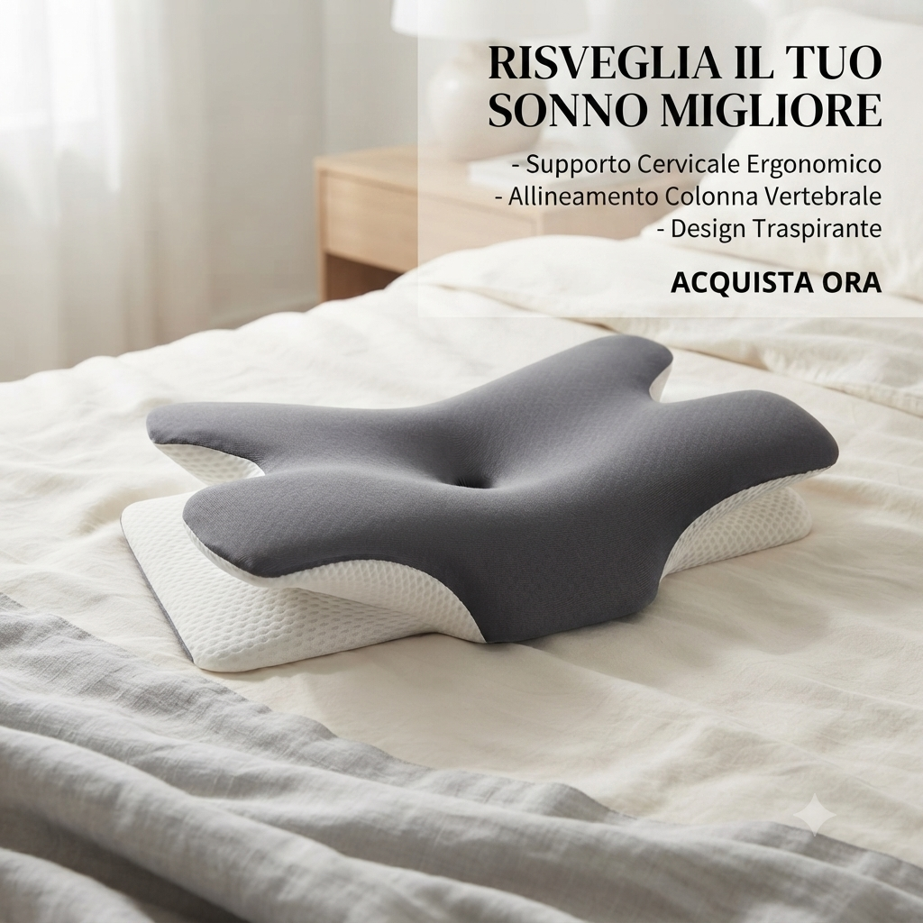 Cuscino Ortopedico in Memory Foam per Cervicale - Supporto Ideale
