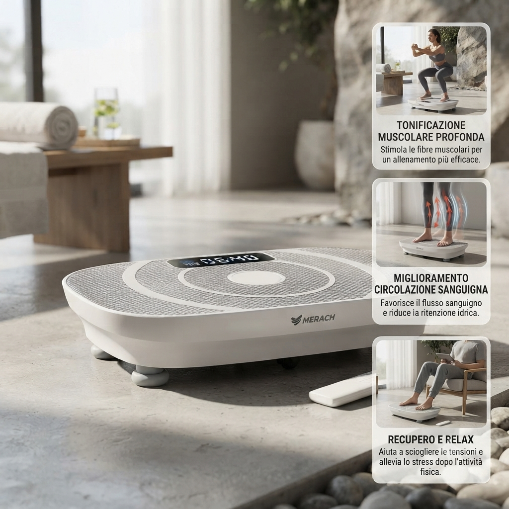 Piattaforma Vibrante Multifunzione con Bluetooth – Allenamento Total Body Intelligente