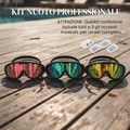 Maschera da Snorkeling con Lenti a Specchio Anti-Appannamento - Set da 3 Pezzi con Boccaglio e Tappi Naso Inclusi