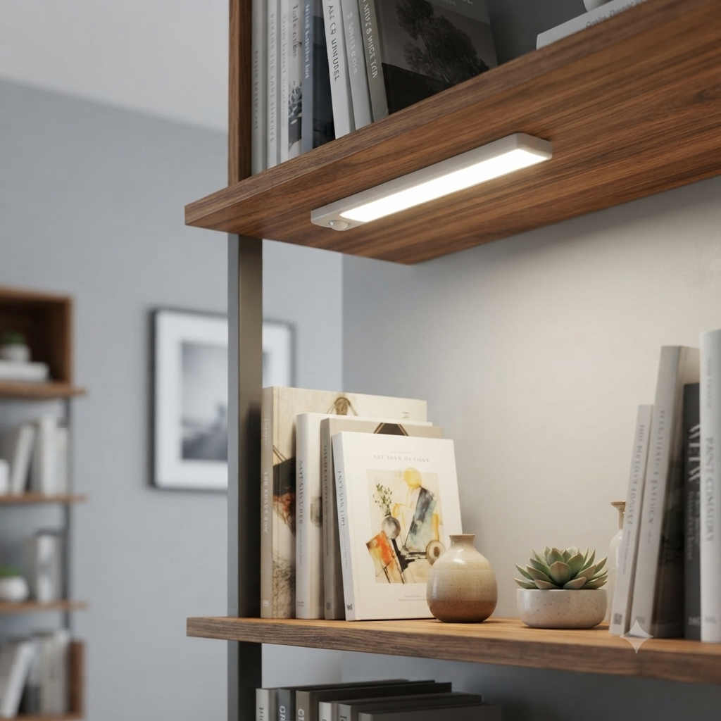 Barra LED Sensore di Movimento 6 Pezzi - Luce Notturna Ricaricabile USB per Armadio, Cucina, Scale, Sottopensile - Luce Bianca Calda e Fredda