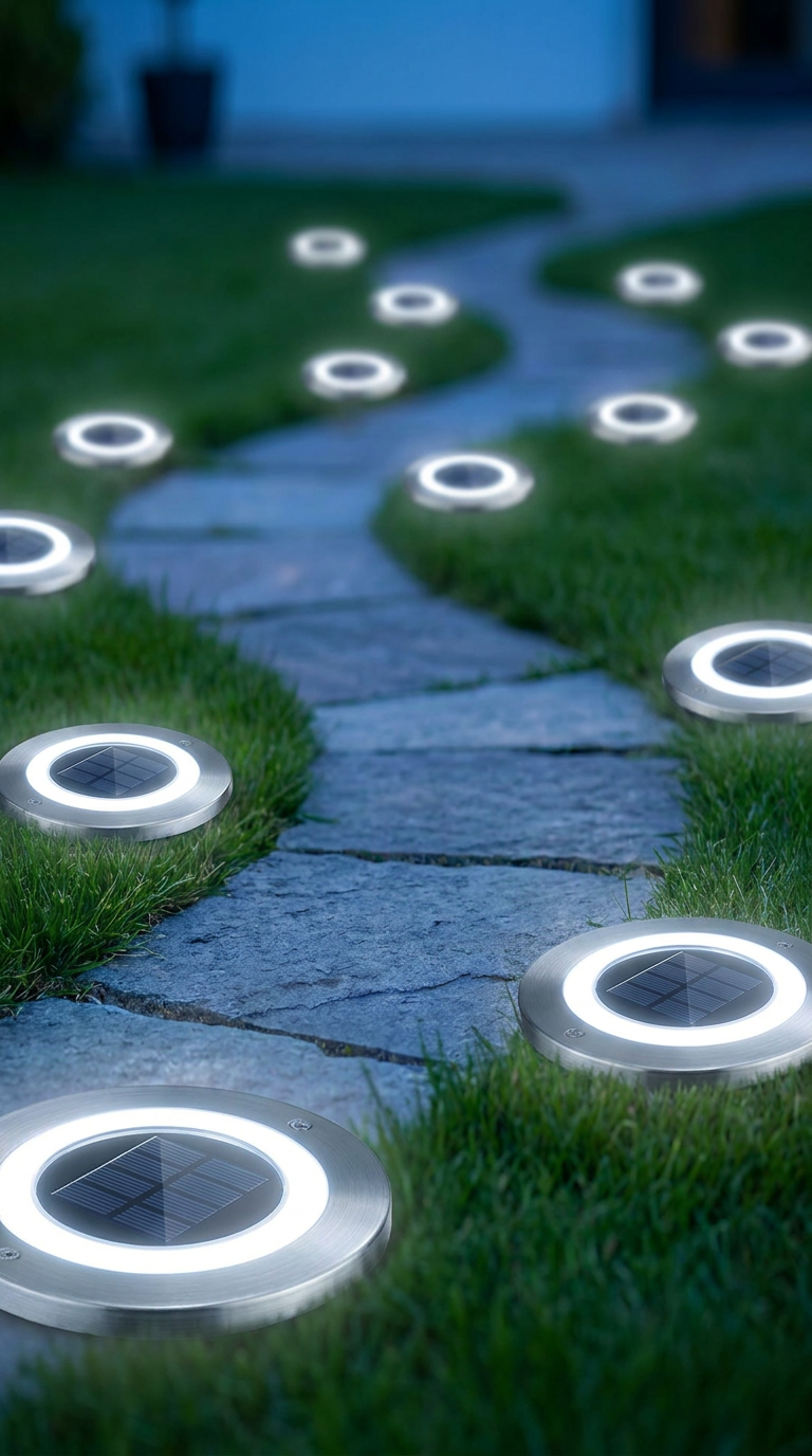 Luci Solari da Incasso per Giardino (12 Pz) | Faretti LED Impermeabili da Esterno Bianco e Colorato