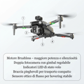 Drone K19 Max con GPS, Doppia Fotocamera e Ritorno Automatico – Pieghevole con 2 Batterie e Radiocomando Schermo 4.5”