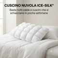 Cuscino Nuvola Ultra Soffice Ice-Silk – Doppio Strato Antipressione, Traspirante e Lavabile in Lavatrice