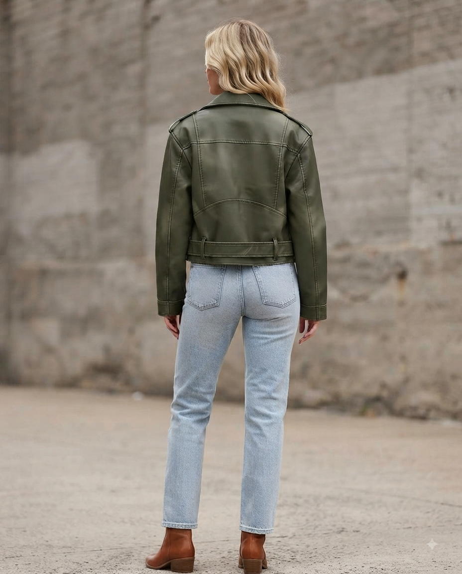 Motorrad-Lederjacke für Damen – Stil und Widerstandsfähigkeit
