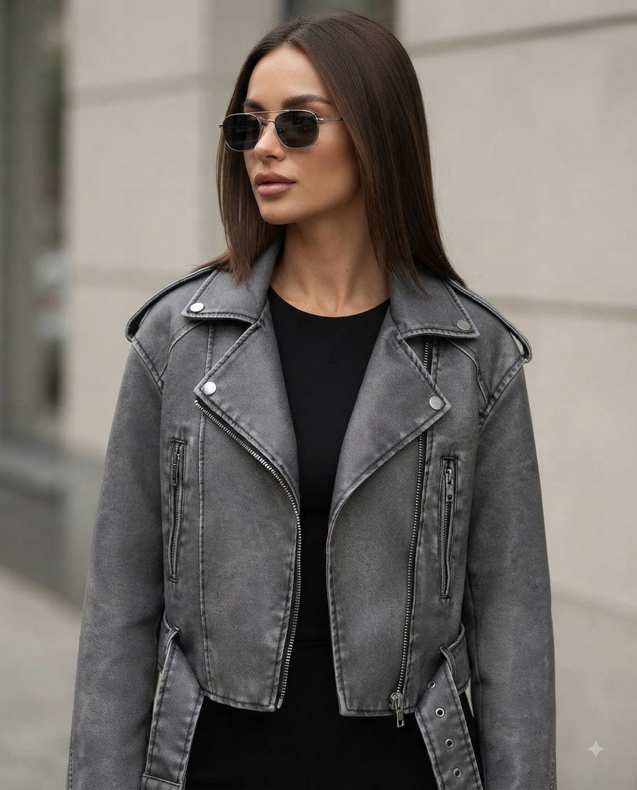 Motorrad-Lederjacke für Damen – Stil und Widerstandsfähigkeit