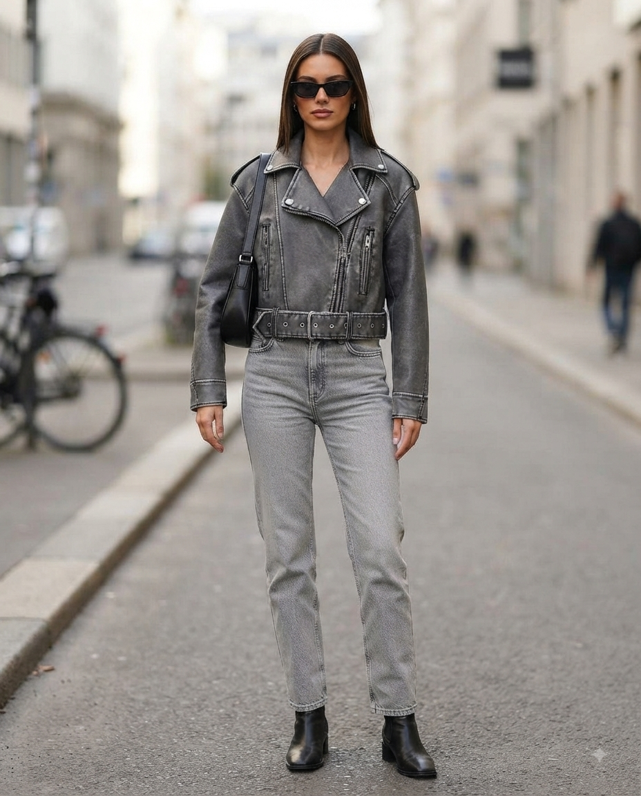 Motorrad-Lederjacke für Damen – Stil und Widerstandsfähigkeit