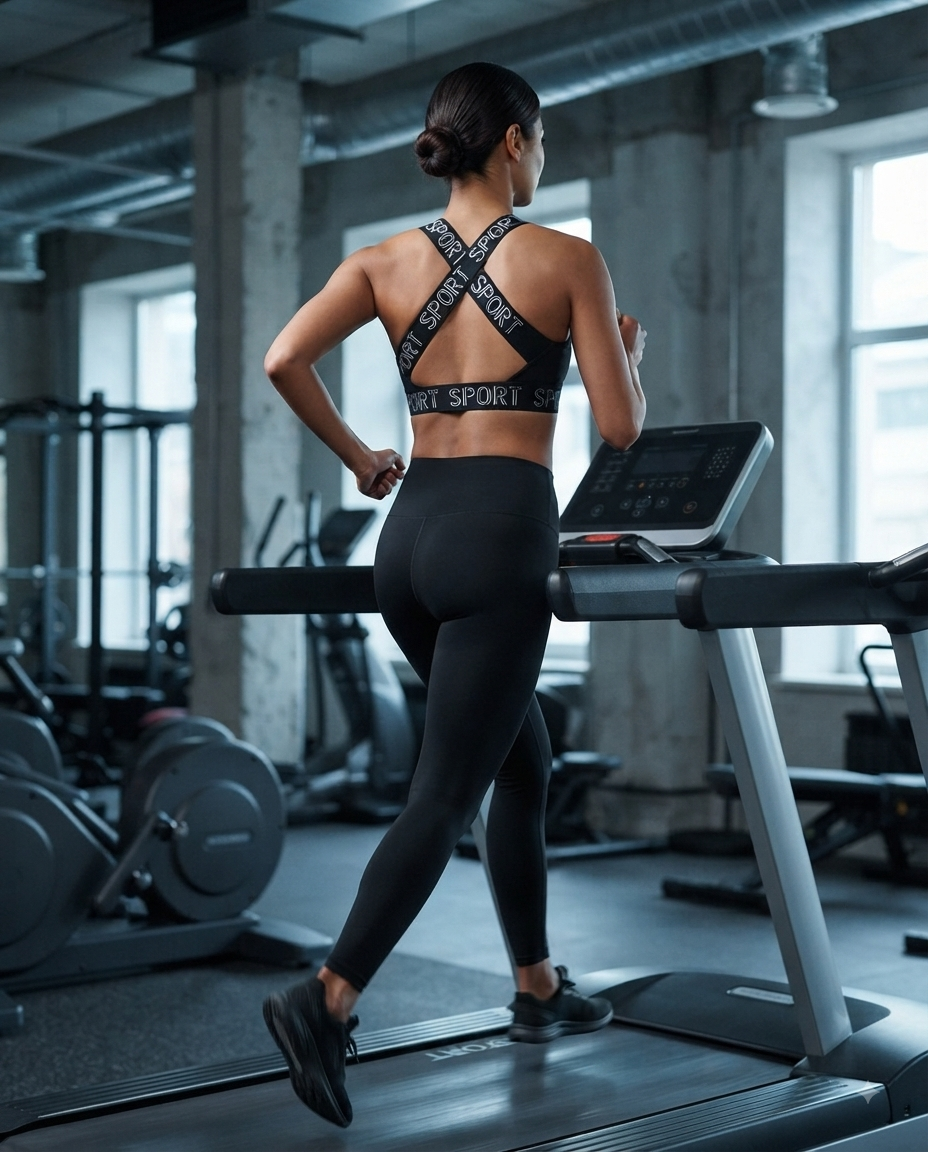Kurzes Sport-Tanktop mit Camouflage-Muster