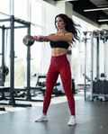 Damen-Leggings für das Fitnessstudio, mit Leopardenmuster, nahtlos und mit hoher Taille