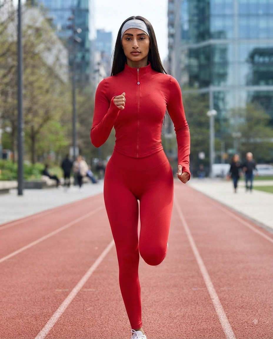 Giacca Sportiva con Zip | Giubbino Fitness Modellante Donna