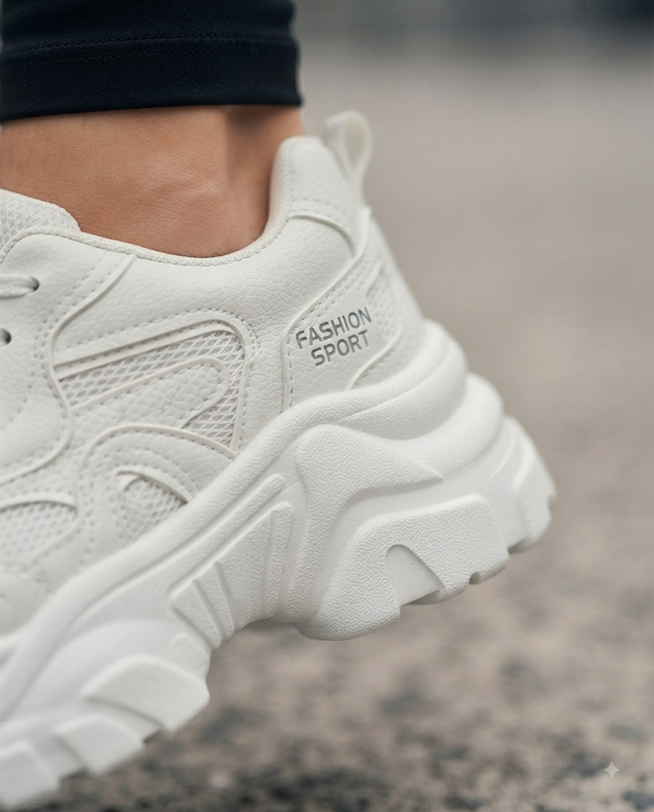 Damen-Sneaker, weiß, bequem, sportlich, für Fitnessstudio, Laufen, Fitness, hohe, rutschfeste Sohle