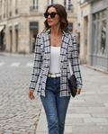 Eleganter Damenblazer im Karomuster 2026 – Schicke Herbst-Winter-Jacke
