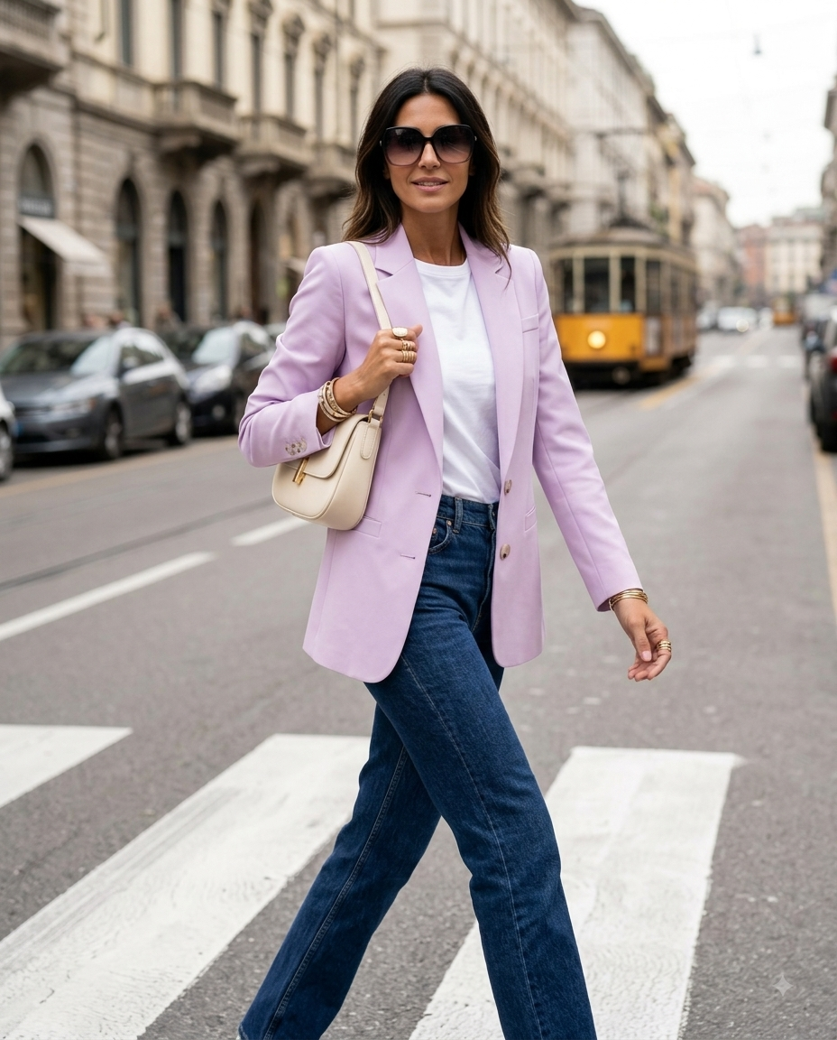 Eleganter Einreiher – Maßgeschneiderte Damenjacke