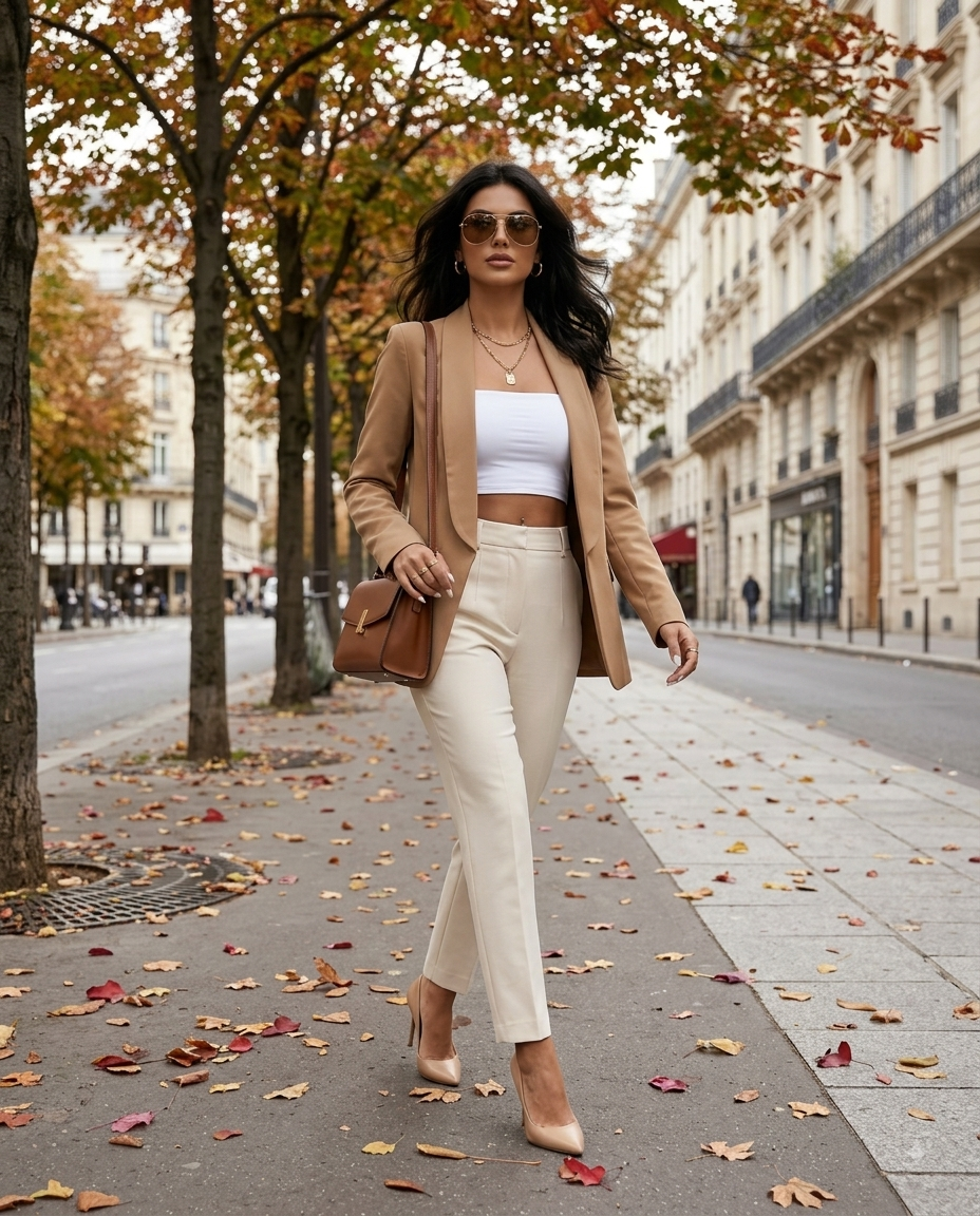 Blazer Elegante con Collo a Scialle – Giacca Donna Fluida Senza Bottoni