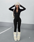 Tuta Intera Aderente Termica con Cerniera – Jumpsuit Sportiva Zip-Up Urban Style
