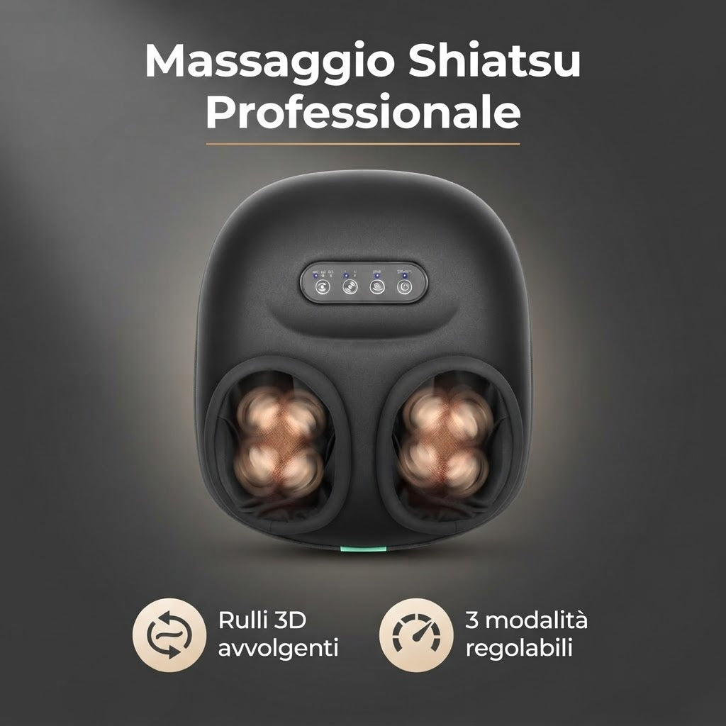 Elektrisches Shiatsu-Fußmassagegerät – Das SPA-Erlebnis für zu Hause mit Wärme und 3D-Rollen