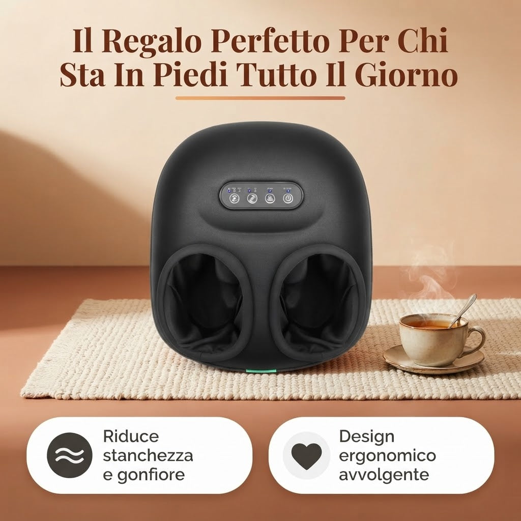 Masseur de Pieds Shiatsu Électrique – Le Traitement SPA à Domicile avec Chaleur et Rouleaux 3D