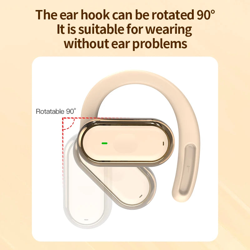 Casque sans fil Bluetooth Smart - Arceau réglable, Commandes tactiles, Sportif, Étanche, Écouteurs stéréo pour la musique, Compatible avec tous les Smartphones.