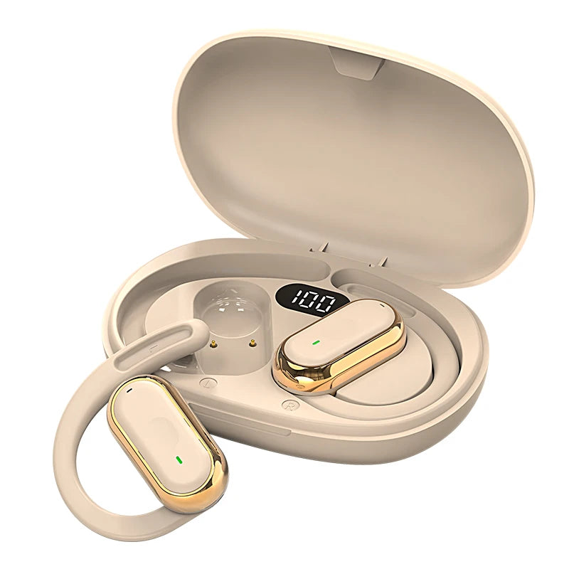 Casque sans fil Bluetooth Smart - Arceau réglable, Commandes tactiles, Sportif, Étanche, Écouteurs stéréo pour la musique, Compatible avec tous les Smartphones.
