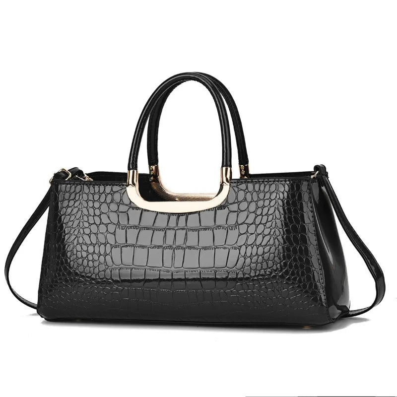 Sac à Main Élégant Motif Croco – Bandoulière Décontractée et Polyvalente