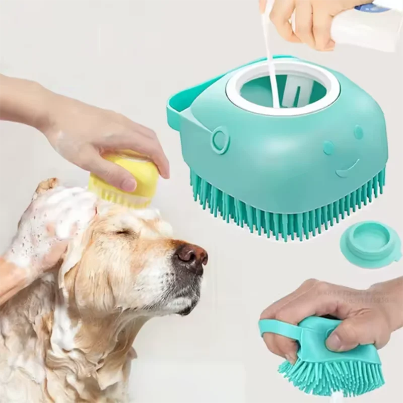 Éponge de lavage pour chien en silicone disponible en plusieurs couleurs